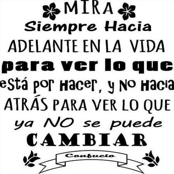 Frase Deco Mira Siempre Hacia Adelante En La Vida FR‑11006