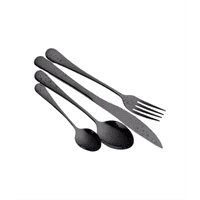 Genérico - Cuchillería Cubiertos Lujo Maleta Negro