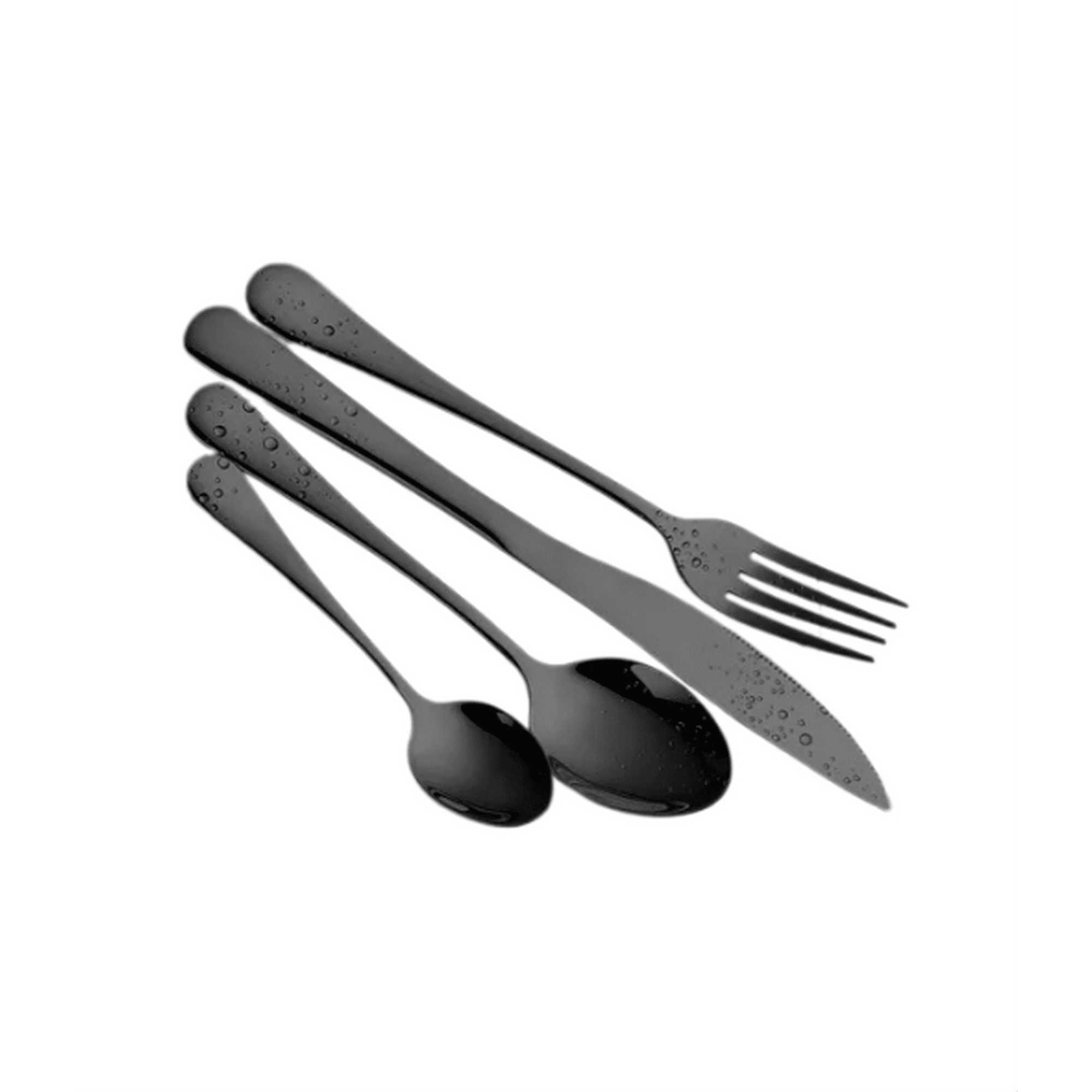 Genérico - Cuchillería Cubiertos Lujo Maleta Negro