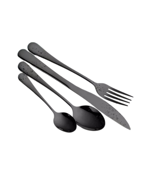 Genérico - Cuchillería Cubiertos Lujo Maleta Negro