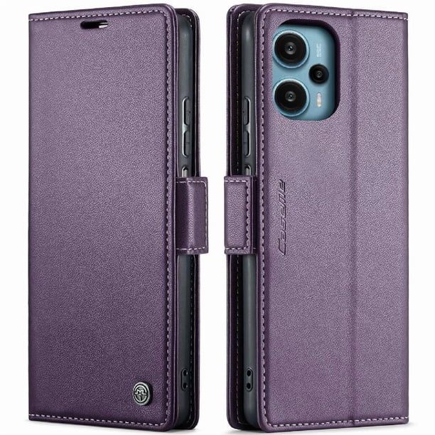 CaseMe tipo cartera Xiaomi POCO F5 5G con cierre magnético, RFID, tarjetero, soporte, carga inalámbrica