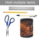 thumbnail image 5 of Eddie Munson-theme Cylinder Pen Holder Pencil Organizer with Flannel Lining PVC Leather Material Cardboard Base for study work 10*8CM, 5 of 6