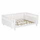 thumbnail image 3 of Cama de plataforma de madera de tamaño queen, cama queen de perfil bajo de madera con rieles para niñas y niños, 3 of 6