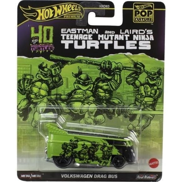 Hot Wheels Volkswagen Drag Bus Turtles Fundido a Escala 1:64