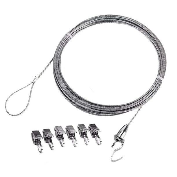 Acero Inoxidable V4a Cuerda De Acero Inoxidable DQ-PP - 80 Cm, 5 Mm, Con Ojales, Antirrobo, Uso Decorativo Y Seguridad Cuerda Acero Inoxidable