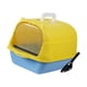 thumbnail image 3 of Caja De Arena Para Gatos Con Capucha Inodoro Para Gatos Cerrado Y Cubierto Caja De Arena Duradera Para Mascotas De Mano Azul Amarillo, 3 of 5