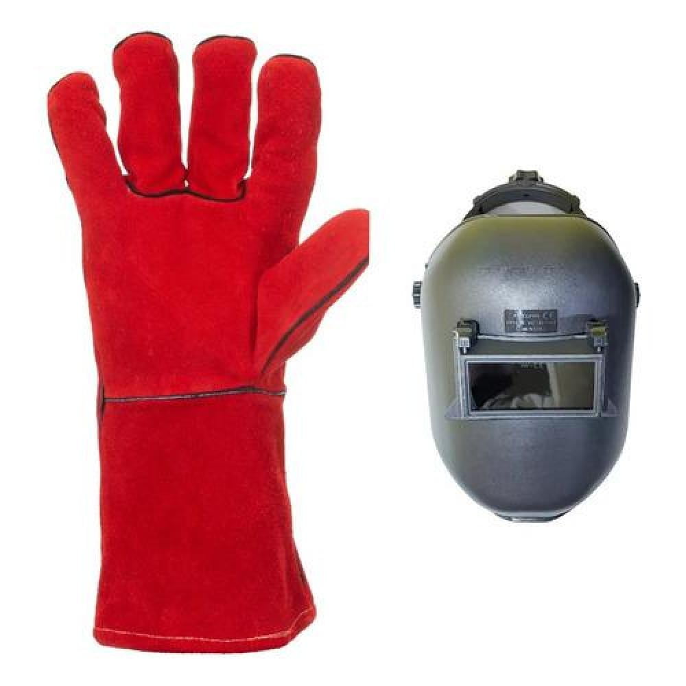 Steelpro - Mascara Para Soldar Con Arnés Optech+ Guantes Soldador