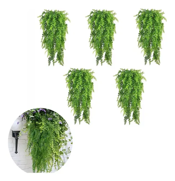 Genérico - Plantas Artificiales 5 Uds Boston Fern Colgantes