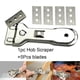 thumbnail image 1 of 1 raspador de vidrio apto para vitrocerámica y cocinas de inducción y 5 accesorios de repuesto para raspador de cerámica y limpiador de cocinas., 1 of 8