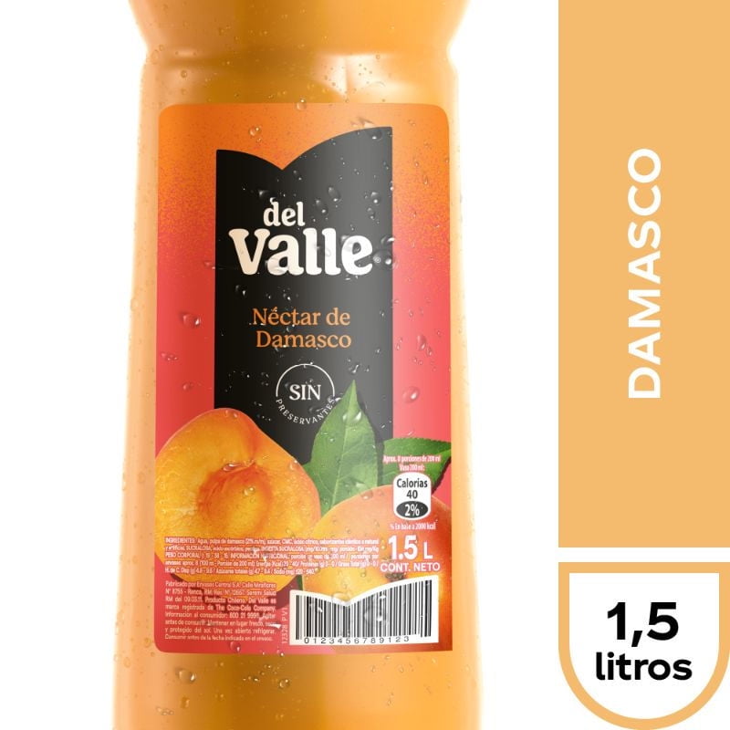 Néctar Damasco Botella 1,5 L. 1,5 L Del Valle
