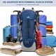 thumbnail image 2 of Mochila de senderismo Loowoko, impermeable, 50 litros, para acampar con funda para lluvia, 2 of 6