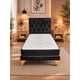 thumbnail image 1 of Cama 1 Plaza Completa Box Europea Felpa Negra, 1 of 6