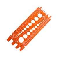 Ioensy - Medidor De Broca Compacto Portátil Fácil De Transportar Herramienta De Medición Multiusos Naranja