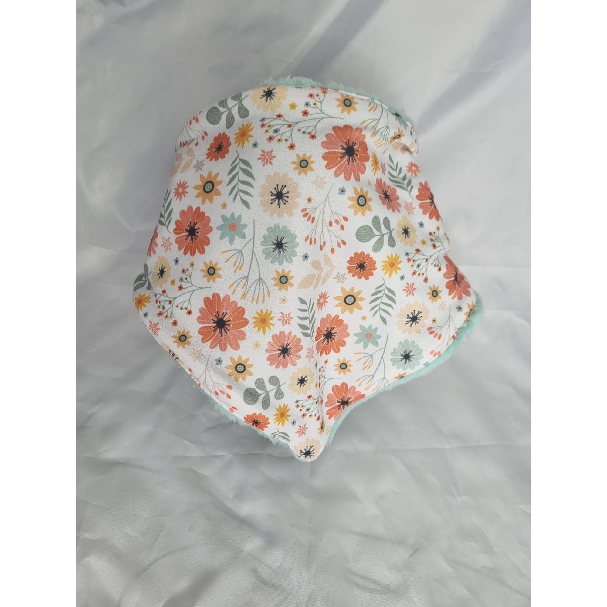 Bandana mascota invierno flores talla XL