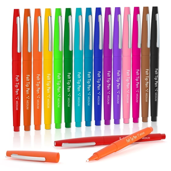 Rotuladores Lelix, 15 colores, 0,7 mm, punta mediana, para arte