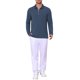 thumbnail image 2 of INSPIRE CHIC Camisas Polo Texturizadas para Hombre de Manga Larga con Cremallera Cuarto para Golf XL Azul Marino, 2 of 6