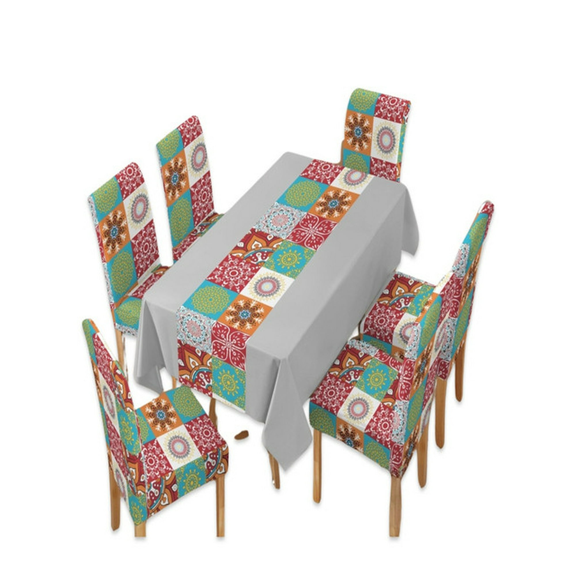 Decoideasemi - Juego De Mantel Más 6 Fundas De Sillas