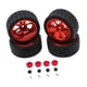 thumbnail image 5 of Kit De Ruedas Y Neumáticos RC, Accesorios De Actualización, Neumáticos De Goma RC Para 144001 1:10 1/14, Color Rojo, 5 of 5