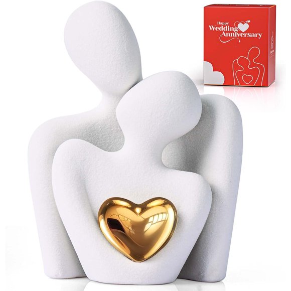 Figura de Pareja Cerámica XMGZQ Mini Escultura de Amor 12cm