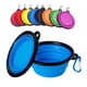 thumbnail image 1 of Plato De Goma Plegable Portátil De Mascotas Perro Y Gato azul, 1 of 3