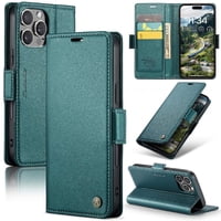 Caseme Tipo Cartera Iphone 16 Pro Max Con Cierre Magnético, Rfid, Tarjetero, Soporte, Carga Inalámbrica