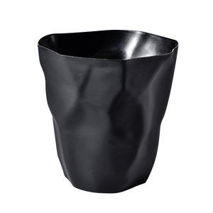 Magideal - Papelera Ovalada Para Residuos Domésticos Cubo De Basura Moderno De Pp Contenedor De Desperdicios Para Baño Y Cocina Adecuada Para Oficina Dormitorio Negro