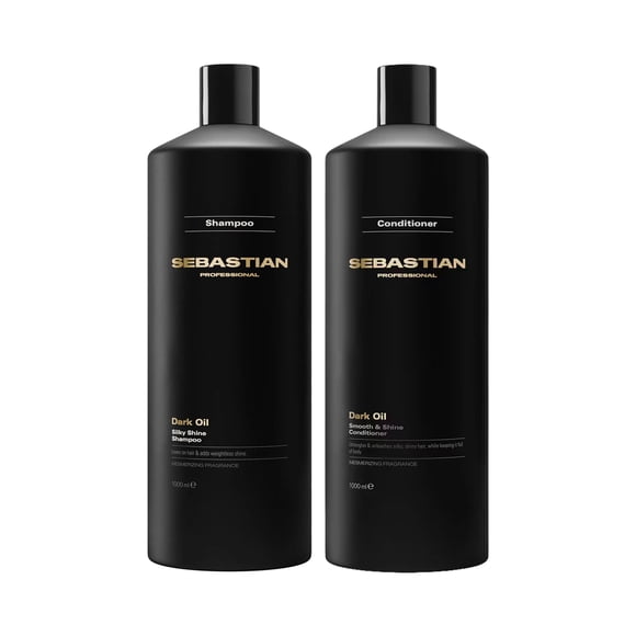 Shampoo Sebastian Professional Dark Oil 1000ml y Acondicionador Sebastian Professional Dark Oil Liviano 1000ml Duo