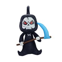 Magideal - Decoración De Esqueleto Inflable, Decoración Aterradora, Adaptador Estadounidense, Decoración Espeluznante, Decoración De Halloween Fácil De Usar Para