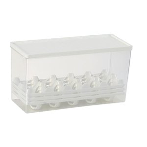 Magideal - Dispensador De Huevos Transparente Almacenamiento De Huevos Contenedor De Almacenamiento Ahorro De Espacio Estante De Huevos Apilable Organizadores De 28Cmx11Cmx14Cm