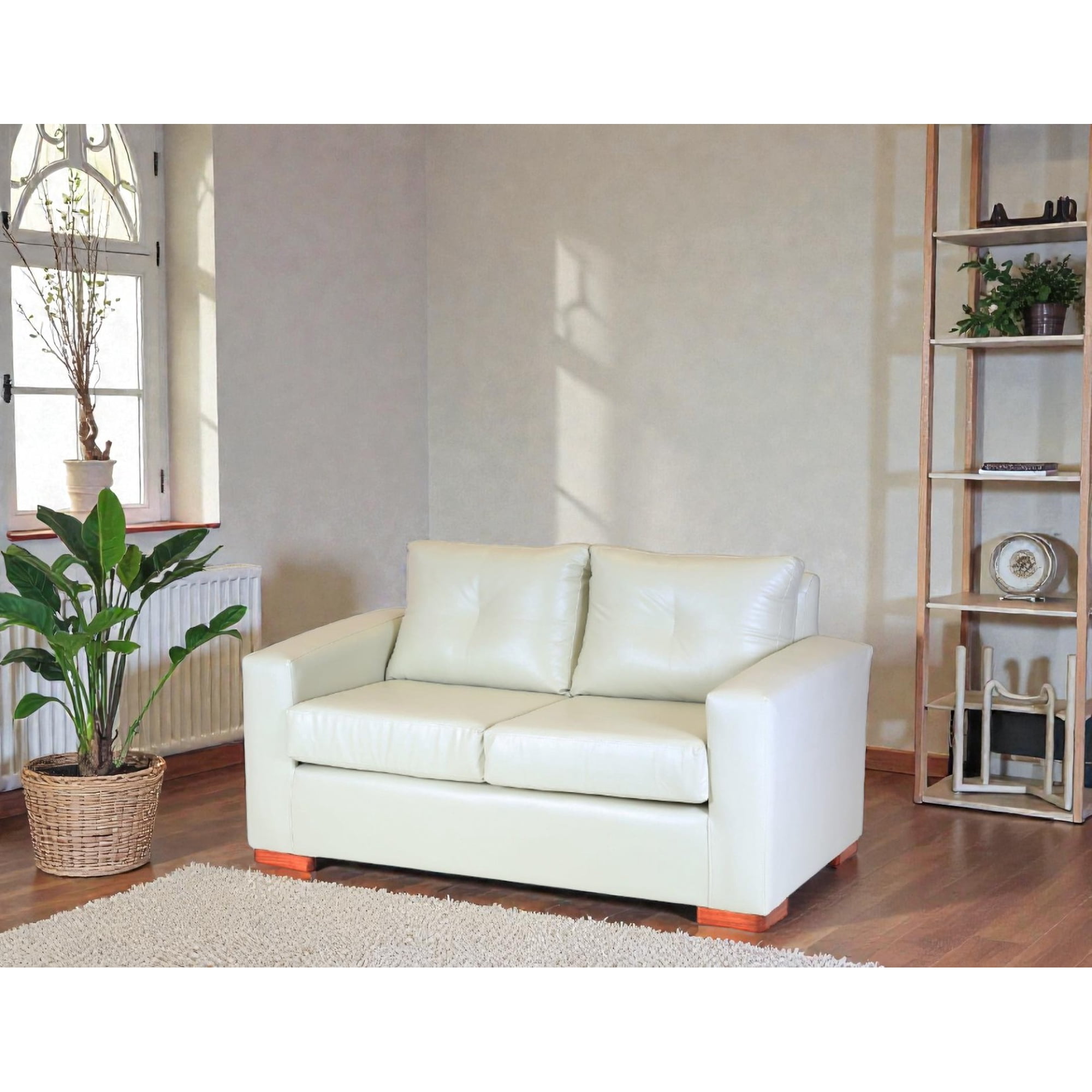 Muebles Altiro - Sofá Israel 2 Cuerpos - Cuero Sintético Pu Beige