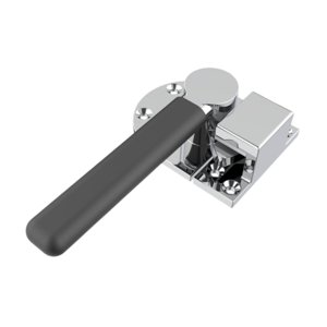 Magideal - Cerradura Para Manija De Gabinete De Congelación, Herraje Resistente A La Corrosión Con Funda De Goma, Cerradura Para Equipo Industrial Para Equipos D Izquierda