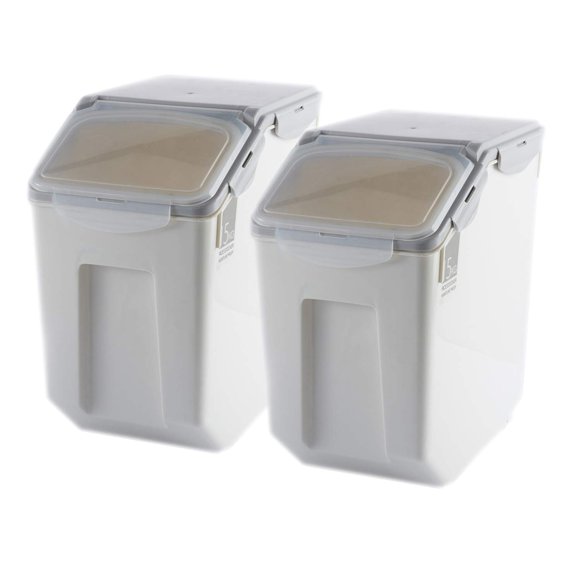 Pack de 2 contenedores herméticos de 15 L para alimentos Yi Ran