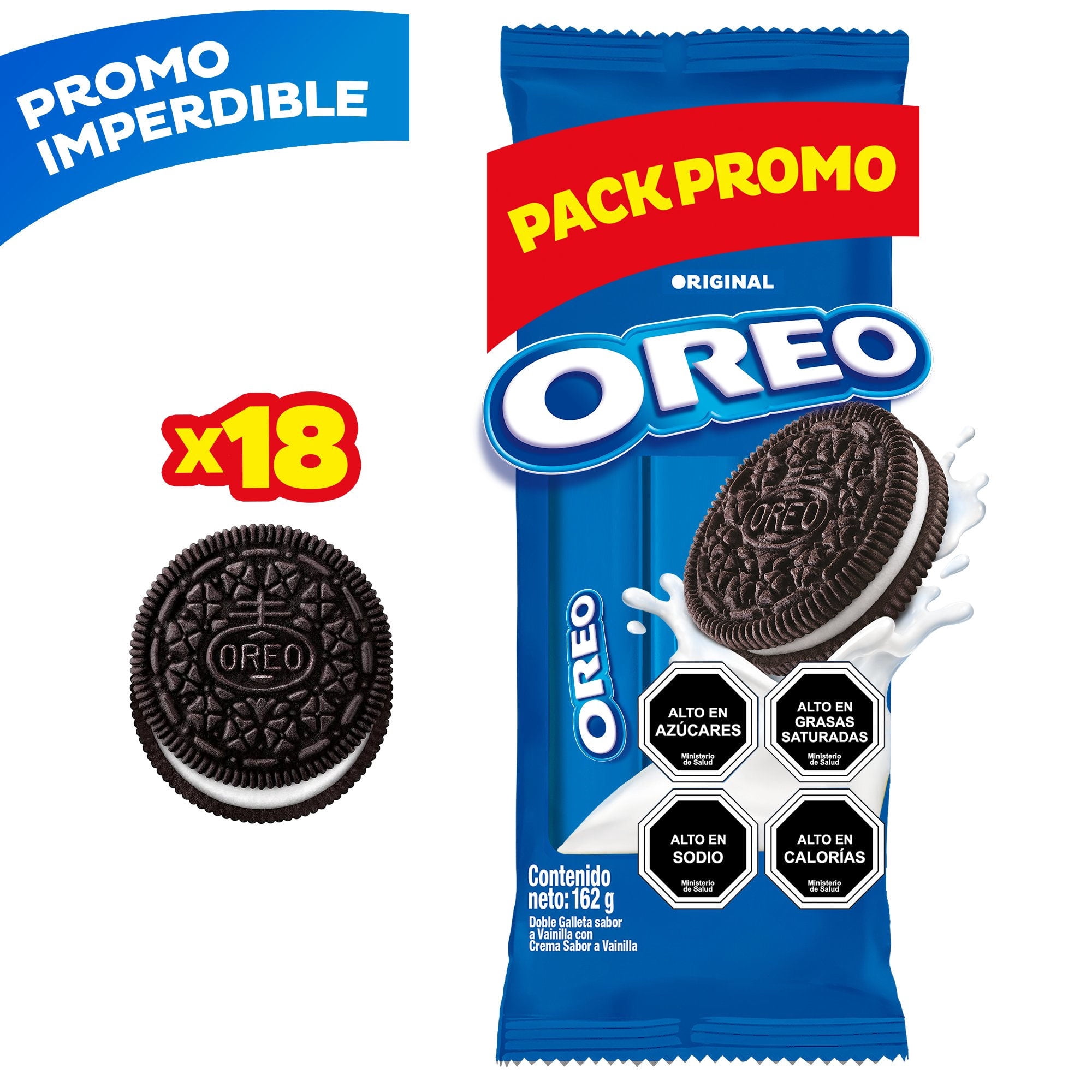 Galletas Oreo Sabor Original 3 Pack X 54g C/u
