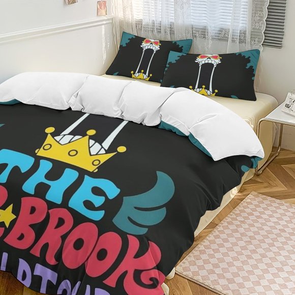 Brook Bed Duvet Cover Funny Anime Cartoon Bedding Sets Lightweight 3 Piece Comforter Sets
