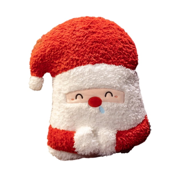 Almohada navideña de peluche, juguete de decoración para el hogar, muñeca encantadora, regalo de Navidad suave, cojín de almohada navideña para sofá c Papá Noel
