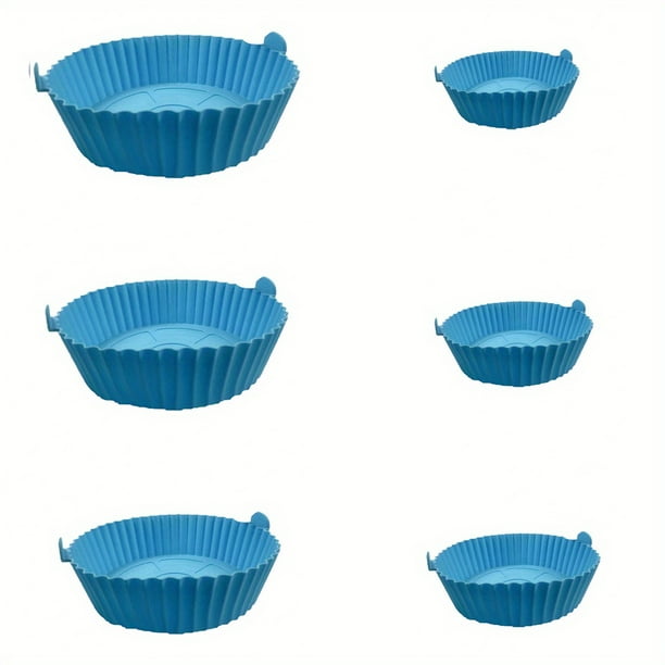6pcs, Silicone Air Fryer Liners, 6 Different Sizes Air Fryer Liners Pots, Silicone Basket Bowls, Reusable Baking Trays, Oven Accessories, Baking Tools, Kitchen Gadgets, Kitchen Accessories, Home Kitch