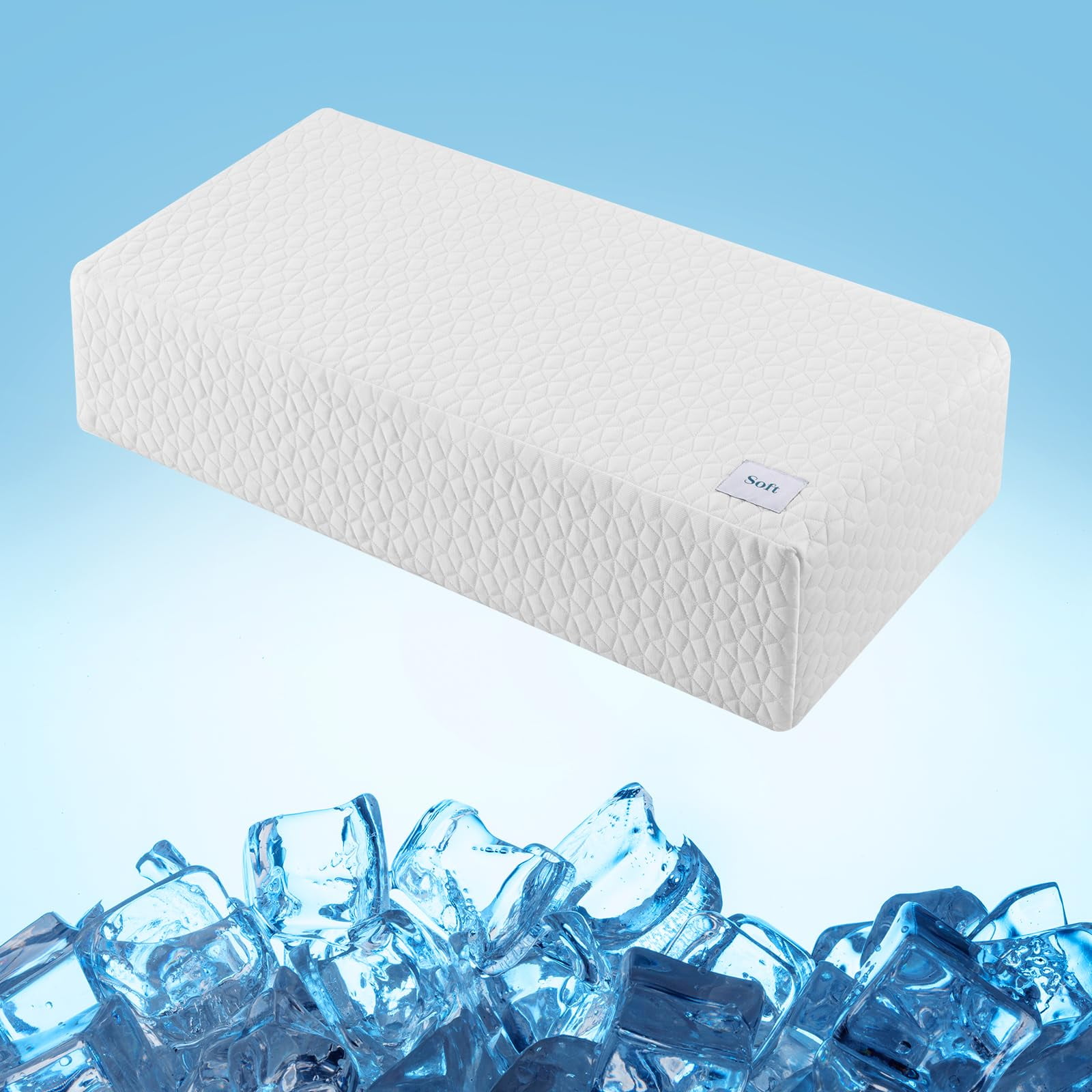 Almohada Refrescante De Espuma Viscoelástica Para Dormir De Lado Harborest, 30 X 60 X 12 Cm