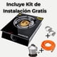 thumbnail image 3 of Cocina Encimera a Gas Licuado Vidrio 1 Plato Cocinilla Negro + Kit de Instalación, 3 of 8