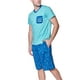 thumbnail image 2 of Pijama Corto Hombre Escote V Turquesa L, 2 of 3