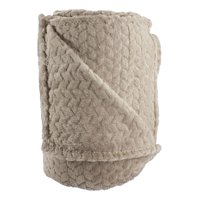 Frazada Andes Jacquard Flannel Beige 2 Plaza