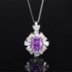 thumbnail image 5 of Collar Colgante de Piedra Preciosa de Plata Esterlina 925 con Esmeralda Triturada Corte Hielo Citrino y Diamantes de Alto Carbono Joyería, 5 of 6