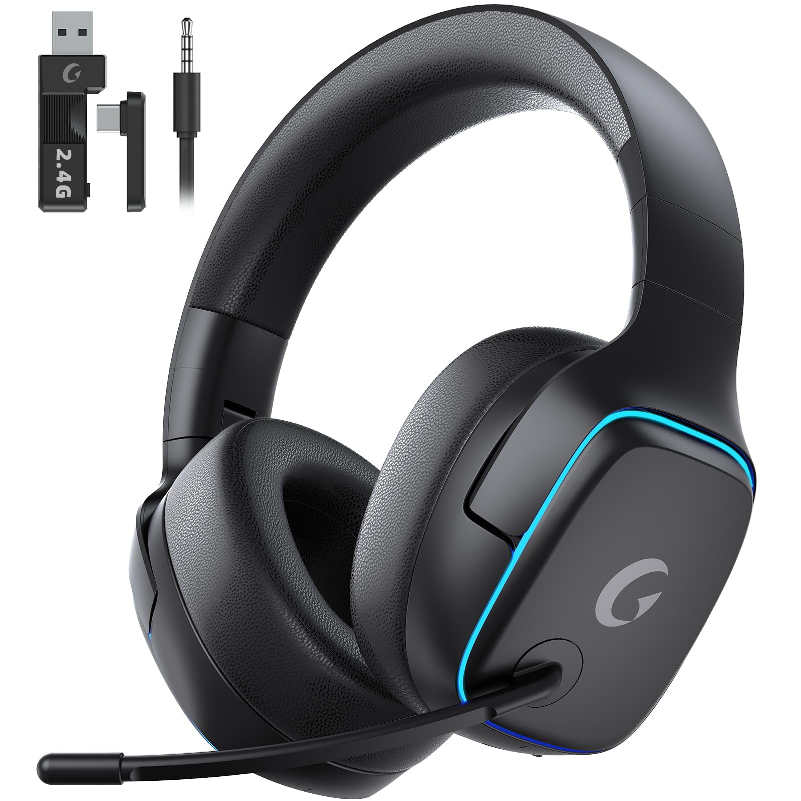 Gvyugke - Auriculares Inalámbricos Para Juegos 2 4 Ghz Para Ps5 Ps4 Pc Switch
