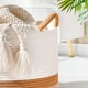 thumbnail image 2 of Canasto Ropa Sucia 50cm Cesto Organizador Con Asa Juguetes Blanco Y Café, 2 of 6