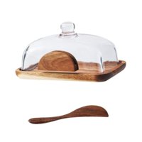 Bothyi - Soporte De Pastel De Vidrio Con Forma De Cúpula Para Fiestas, Postres De Sushi Con Queso