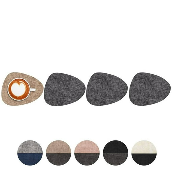 Set 4 Posavasos Ecocuero JAS Antimanchas Impermeables 2 En 1