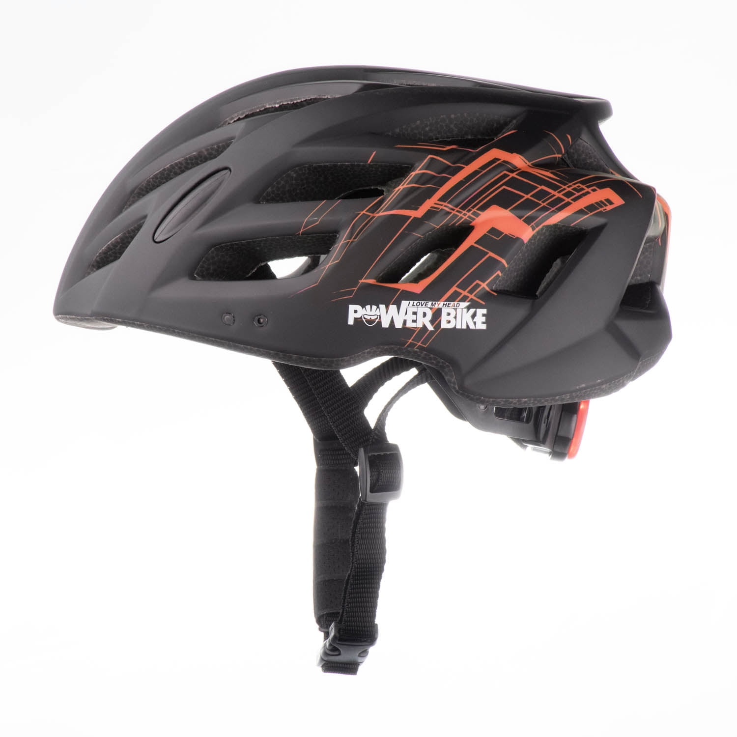 Powerbike - Casco Sport Talla L Negro/naranja