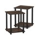 thumbnail image 1 of Mesa auxiliar Furinno Simplistic, juego de 2 unidades, color nogal Columbia y negro, 1 of 6