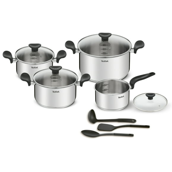 Batería de Cocina 11 Piezas E308Sb74 Acero Inoxidable Plateado