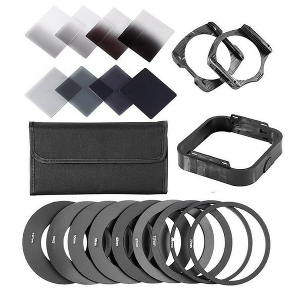 Kit Filtros Tipo Cokin Serie P Densidad Neutra + Adaptadores