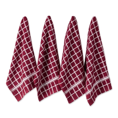 Juego De Paños De Cocina Dii Basic Terry Collection Windowpane, 4 Piezas